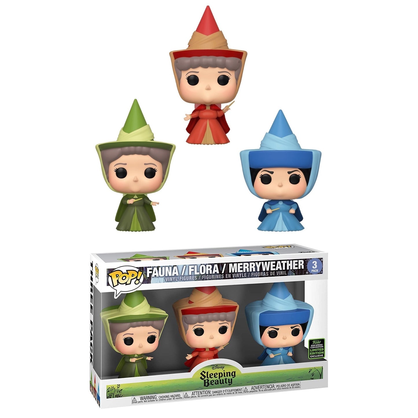 Funko Pop! Disney: Sleeping Beauty - Fairy Godmother 3-pack (Shared Sticker)
