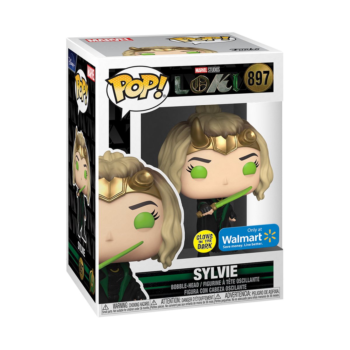 Funko Pop! Marvel LOKI Sylvie #897 *GLOW* WALMART EXCLUSIVE Funko Pop! Marvel LOKI Sylvie #897 *GLOW* WALMART EXCLUSIVE