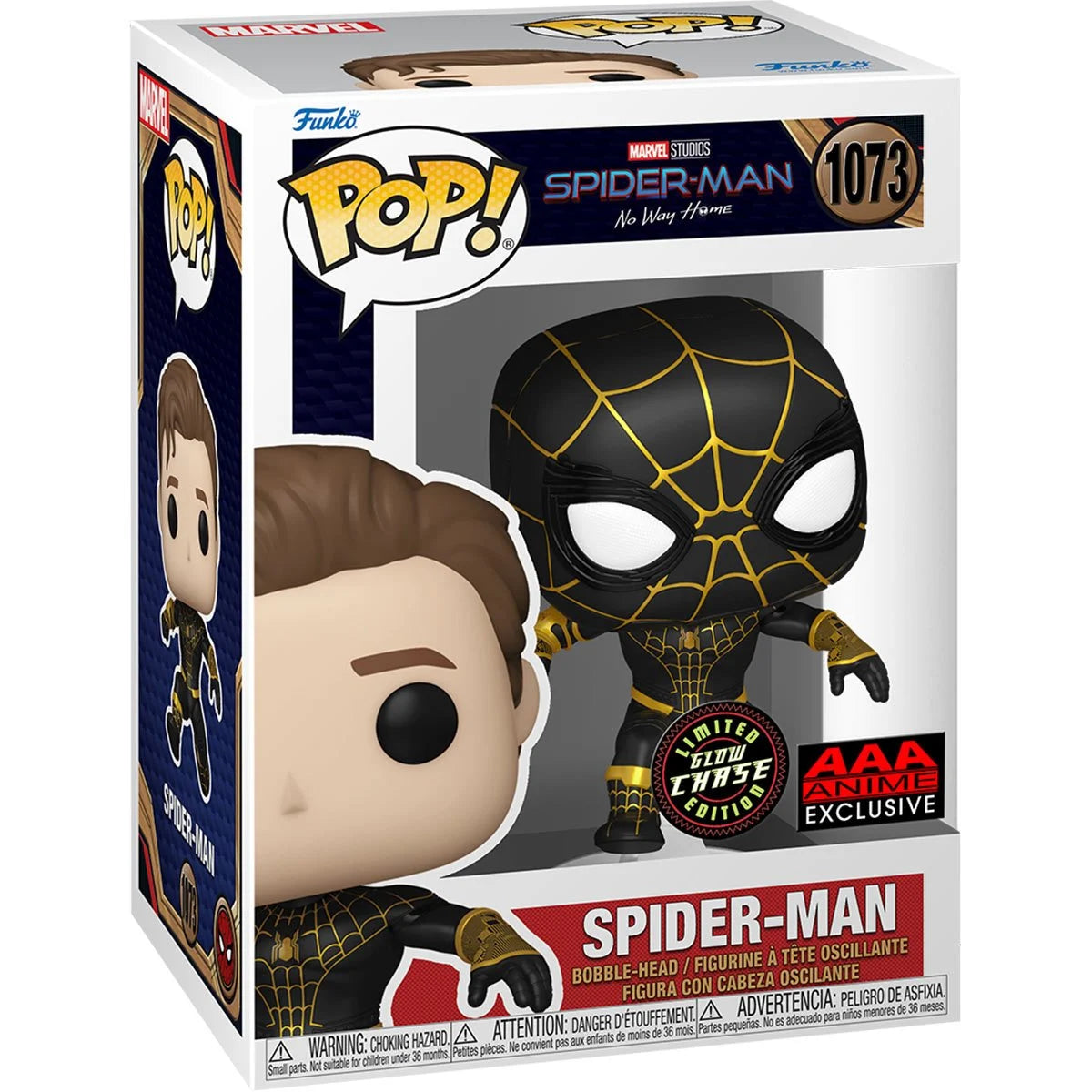 Funko Pop! MARVEL: NO WAY HOME SPIDER-MAN BLACK SUIT *AAA ANIME EXCLUSIVE* #1073