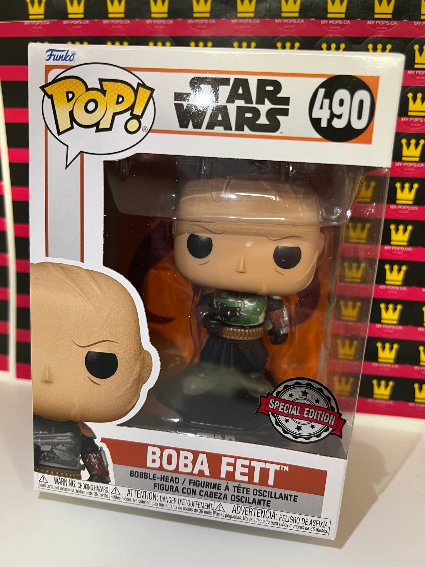 FUNKO POP! STAR WARS - MANDALORIAN BOBA FETT UNMASKED #490