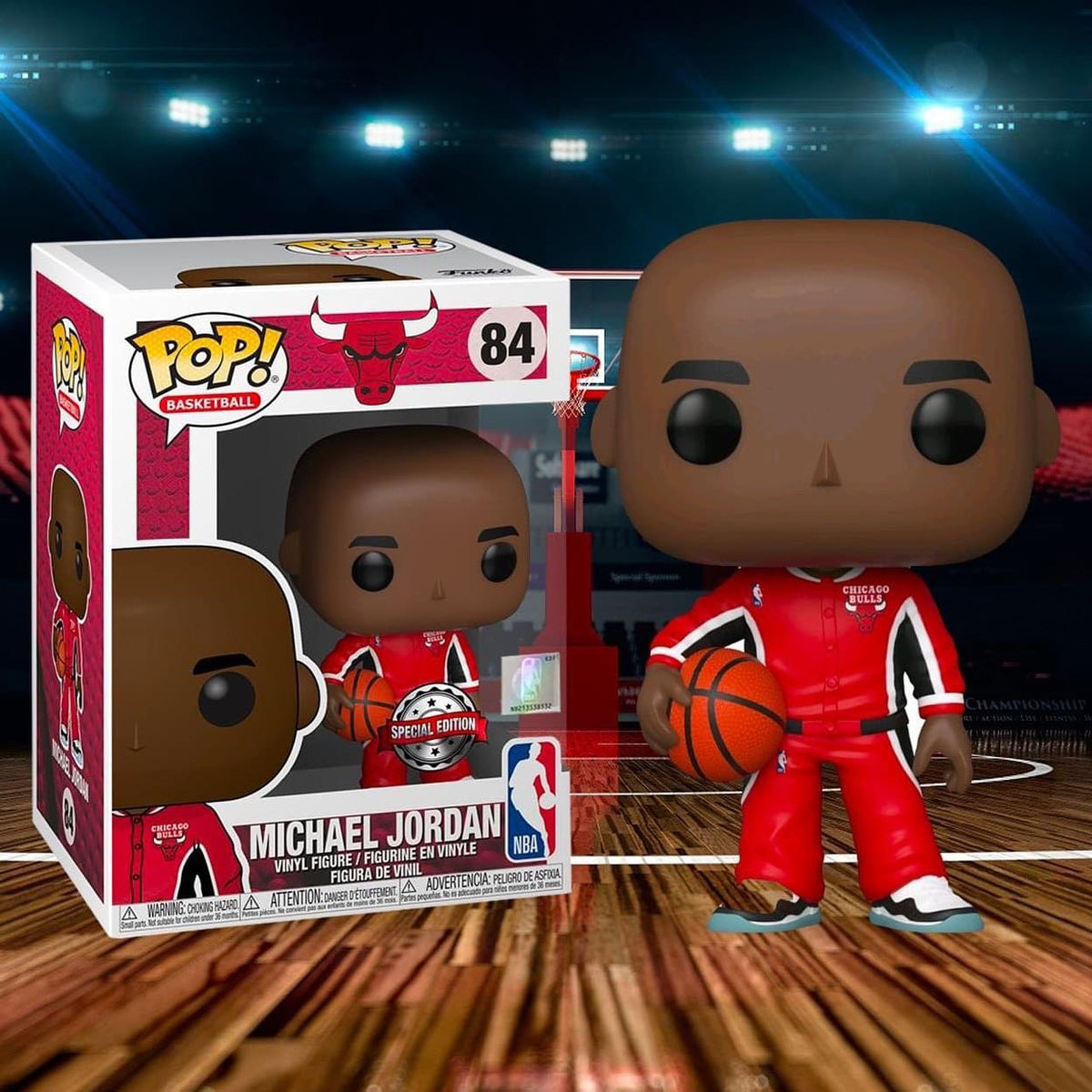 Funko NBA Chicago Bulls POP Basketball Michael Jordan Exclusive Vinyl  Figure 84 Warmup Suit - ToyWiz