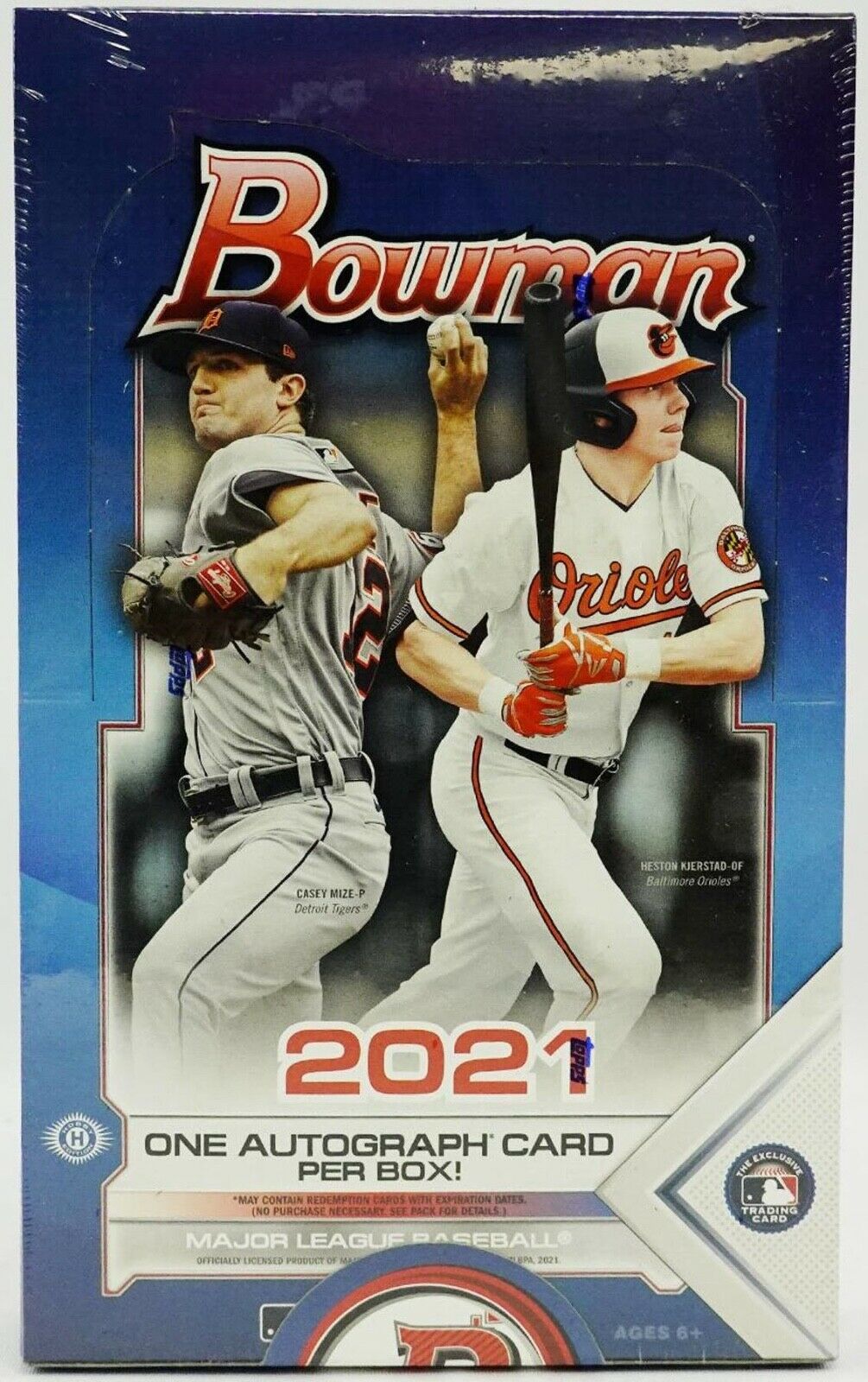 2021 MLB BOWMAN BASEBALL HOBBY BOX Factory SEALED box