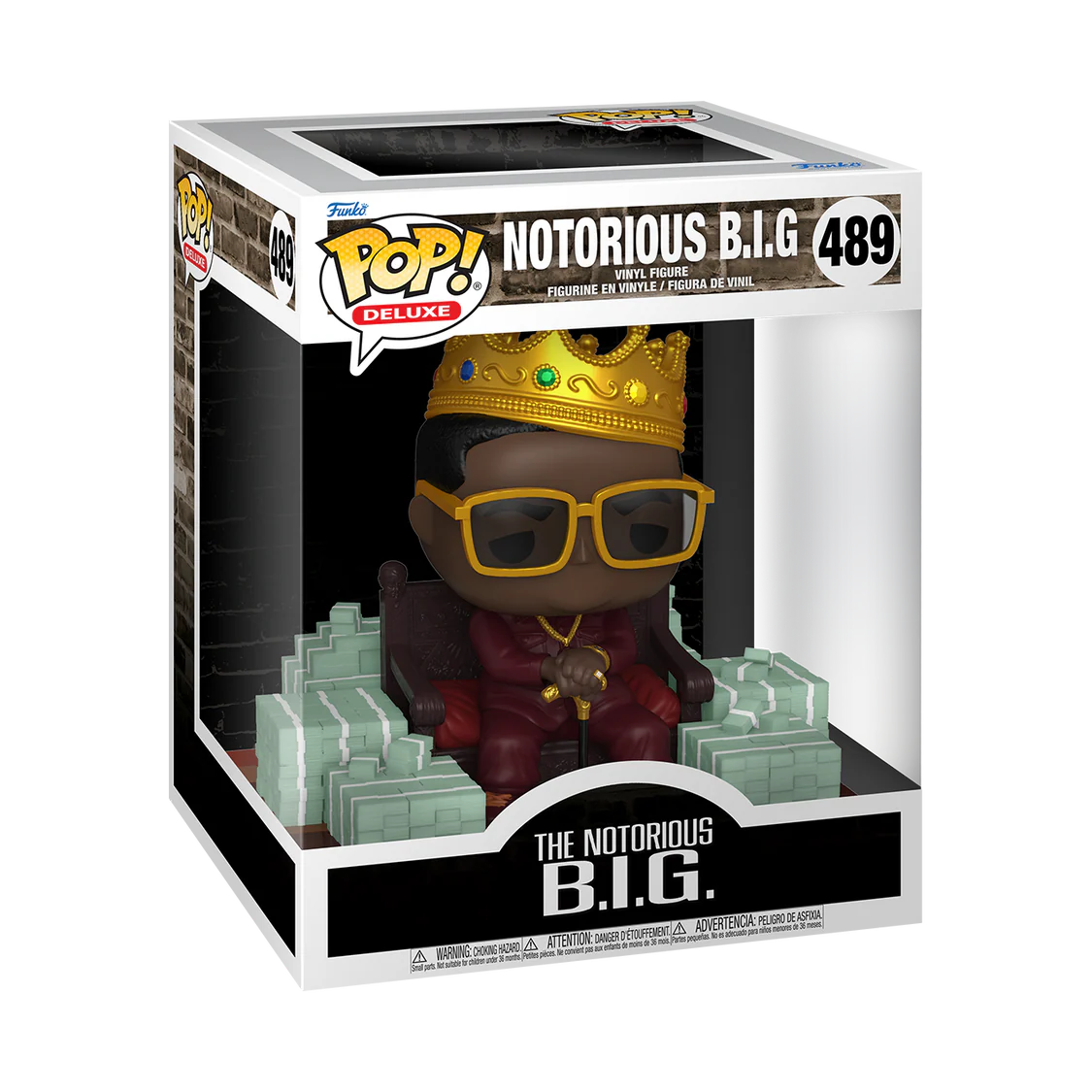 Funko Pop! Music: Rocks - Deluxe 6" Notorious B.I.G. (with Crown & Throne) #489