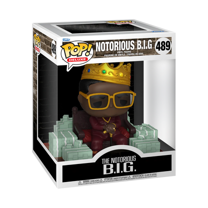 Funko Pop! Music: Rocks - Deluxe 6" Notorious B.I.G. (with Crown & Throne) #489
