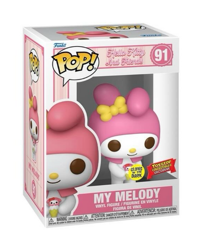 Funko Pop! Sanrio: Hello Kitty and Friends - My Melody (with Dessert) #91 [Toystop Collectibles Exclusive - GITD]
