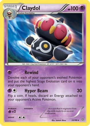 Claydol  - Reverse Holofoil XY  Ancient Origins - Rare