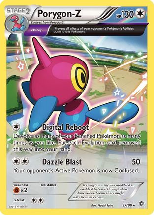 Porygon (67) 067  - Holofoil XY  Ancient Origins - Holo Rare