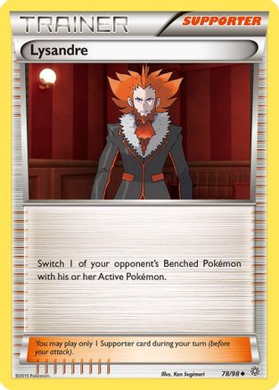 Lysandre 078  - Reverse Holofoil XY  Ancient Origins - Uncommon