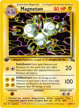 Magneton (26) (26) 026  - Unlimited Fossil - Rare