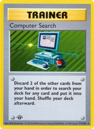 Computer Search 071  - Unlimited Base Set Shadowless - Rare
