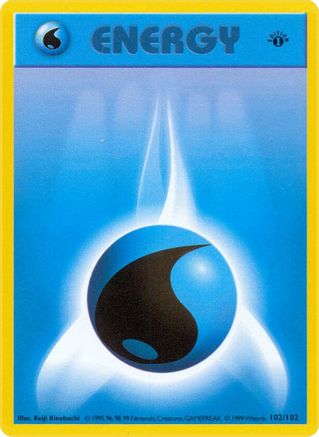 Water Energy 102  - 1st Edition Base Set Shadowless - Common