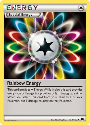 Rainbow Energy 152  - Reverse Holofoil XY  BREAKthrough - Uncommon