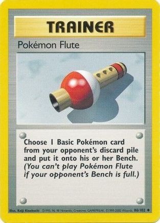 Pokemon Flute 086  Base Set - Uncommon