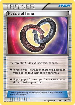 Puzzle of Time 109  - Reverse Holofoil XY  BREAKpoint - Uncommon