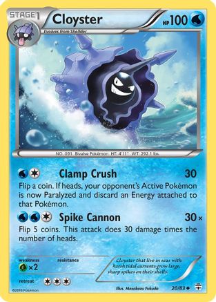 Cloyster/83  - Reverse Holofoil Generations - Uncommon