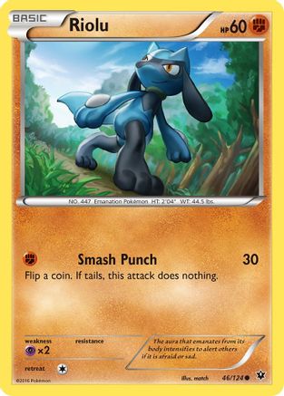 Riolu (46) (46) 046  - Reverse Holofoil XY  Fates Collide - Common