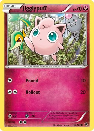 Jigglypuff 065  - Reverse Holofoil XY  Fates Collide - Common