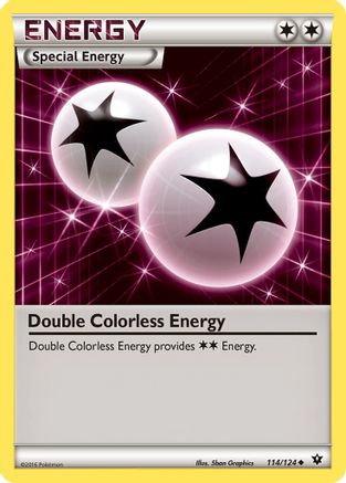 Double Colorless Energy 114  - Reverse Holofoil XY  Fates Collide - Uncommon