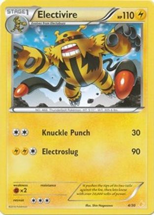 Electivire (4)  XY Trainer Kit Pikachu Libre & Suicune - Common