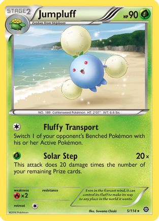 Jumpluff 005  - Reverse Holofoil XY  Steam Siege - Rare
