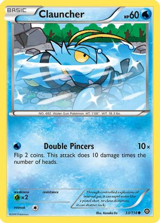 Clauncher 033  - Reverse Holofoil XY  Steam Siege - Common