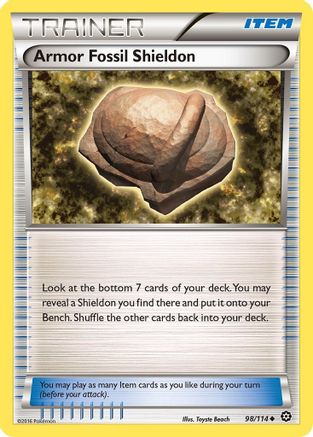 Armor Fossil Shieldon 098  XY  Steam Siege - Uncommon