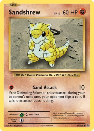 Sandshrew 054  XY  Evolutions - Common