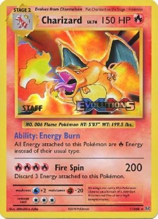 Charizard - 11/108 (Prerelease)/108  - Holofoil XY Promos - Promo