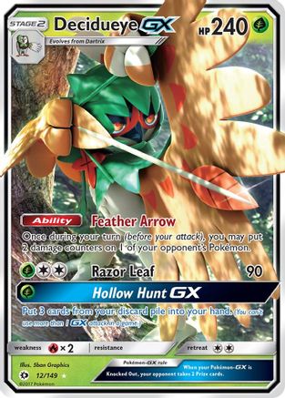 Decidueye GX 012  - Holofoil SM Base Set - Ultra Rare