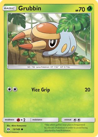 Grubbin 013  SM Base Set - Common