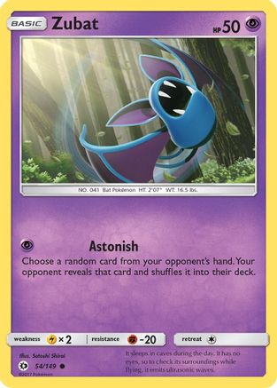 Zubat 054  SM Base Set - Common