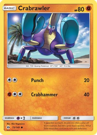 Crabrawler 072  SM Base Set - Common