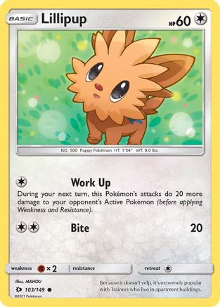 Lillipup 103  SM Base Set - Common