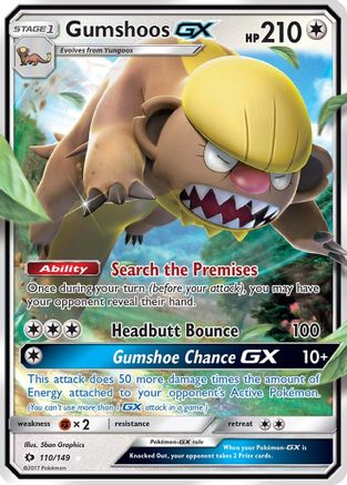 Gumshoos GX 110  - Holofoil SM Base Set - Ultra Rare