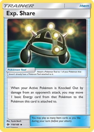 Exp. Share 118  - Reverse Holofoil SM Base Set - Uncommon