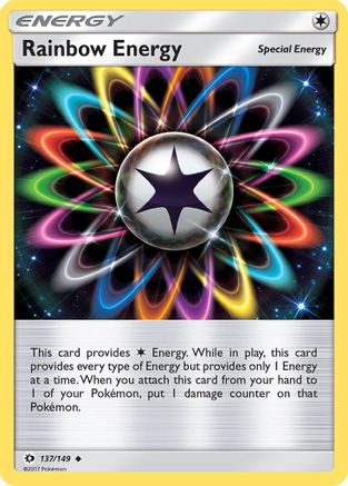 Rainbow Energy 137  - Reverse Holofoil SM Base Set - Uncommon