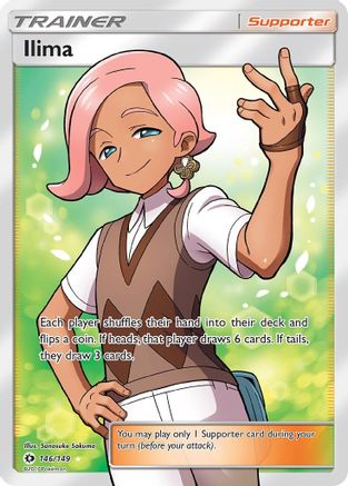 Ilima (Full Art) 146  - Holofoil SM Base Set - Ultra Rare