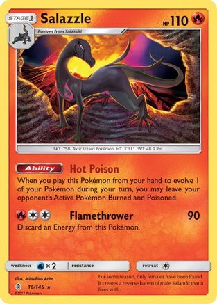 Salazzle/145  - Reverse Holofoil SM  Guardians Rising - Rare