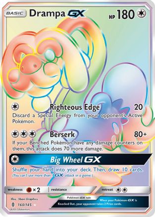 Drampa GX (Secret)  - Holofoil SM  Guardians Rising - Secret Rare