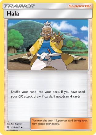 Hala 126/145  - Reverse Holofoil SM  Guardians Rising - Uncommon