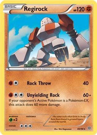 Regirock - 40/98 (XY Ancient Origins)/098  - Holofoil Deck Exclusives - Holo Rare