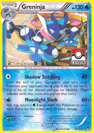Greninja - 40/122 (League) [2nd Place]/122  - Reverse Holofoil League & Championship Cards - Promo