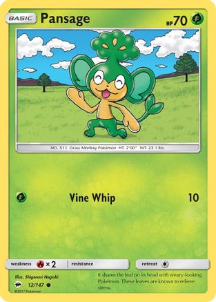 Pansage 012/147  SM  Burning Shadows - Common