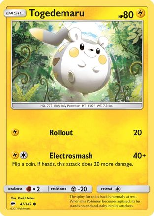 Togedemaru 047  SM  Burning Shadows - Common