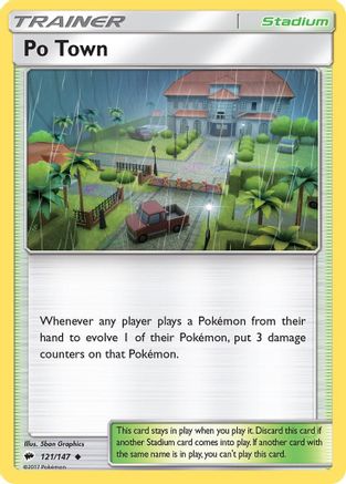 Po Town 121  SM  Burning Shadows - Uncommon