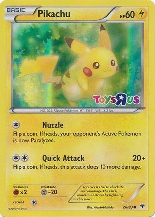 Pikachu (Toys R Us) 026/83  - Holofoil Miscellaneous Cards & Products - Promo