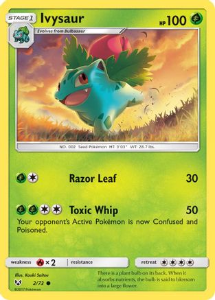 Ivysaur 002  Shining Legends - Common