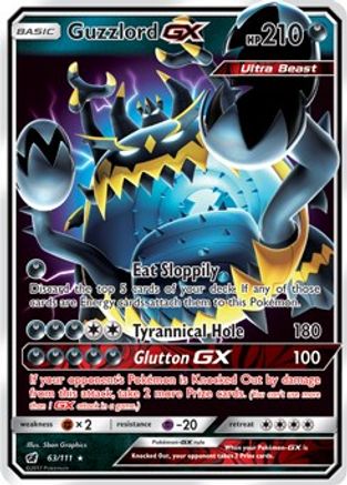 Guzzlord GX 063  - Holofoil SM  Crimson Invasion - Ultra Rare