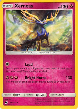Xerneas 073  - Holofoil SM  Crimson Invasion - Holo Rare