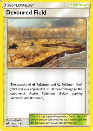 Devoured Field 093  - Reverse Holofoil SM  Crimson Invasion - Uncommon
